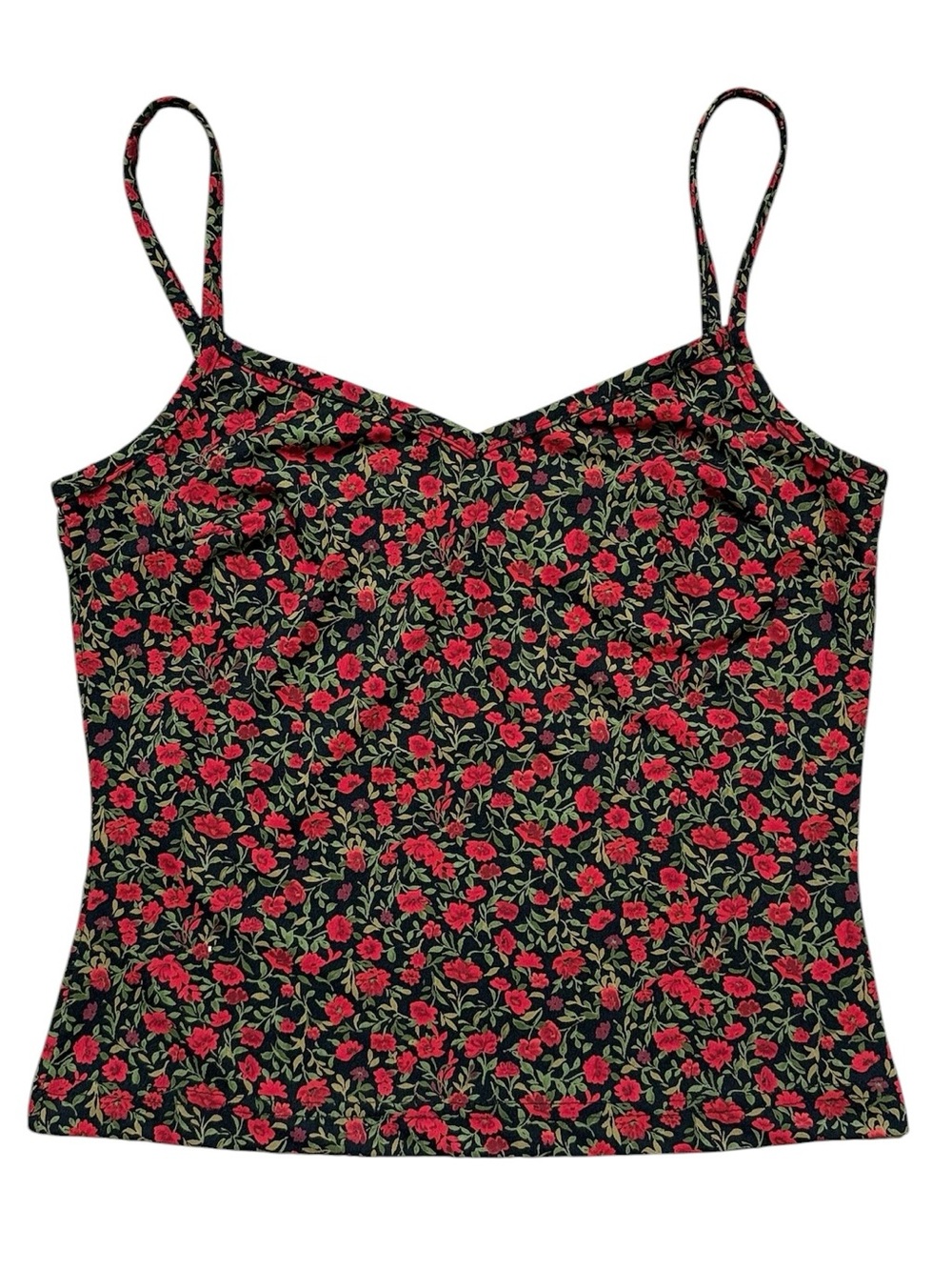 A Byer Vintage Cami Camisole Top Tank Red Floral M Medium